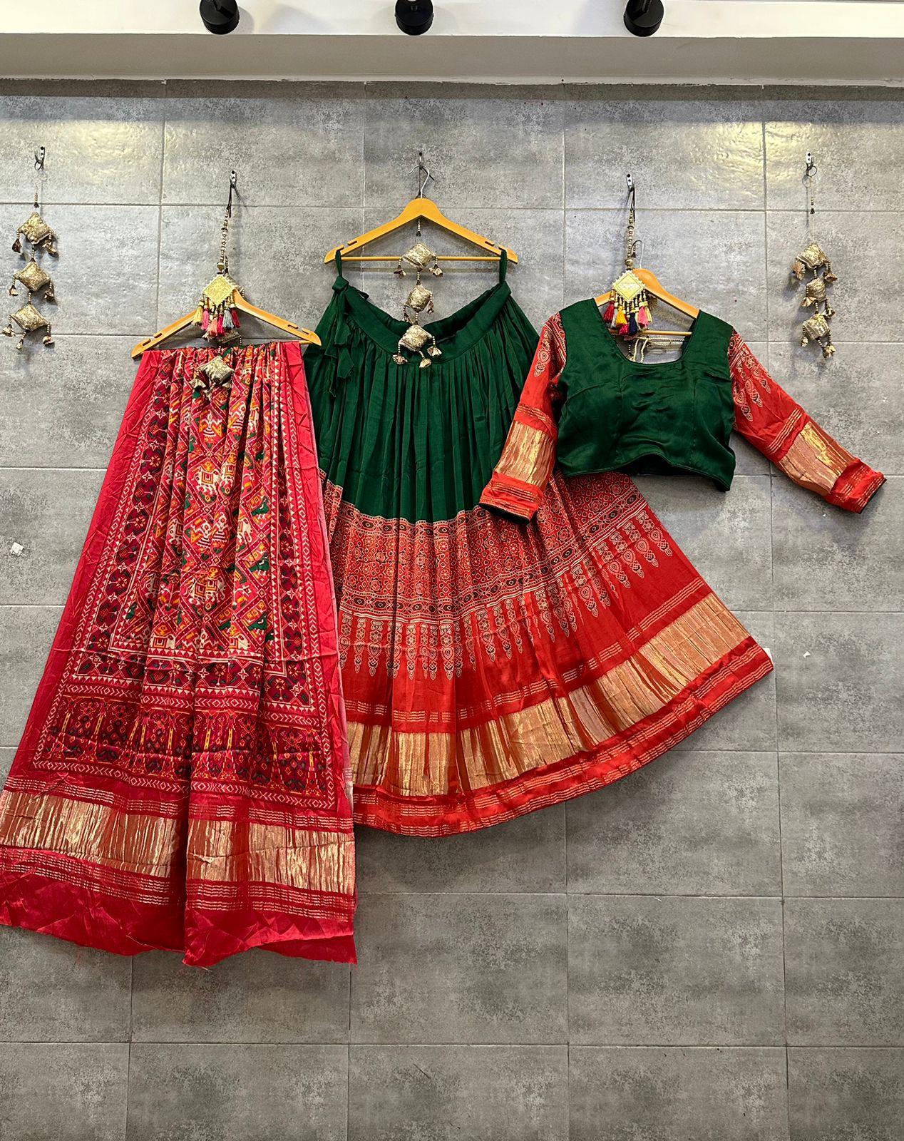 Beautiful Pure Gaji Silk Lagdi Pallu Chaniya Choli