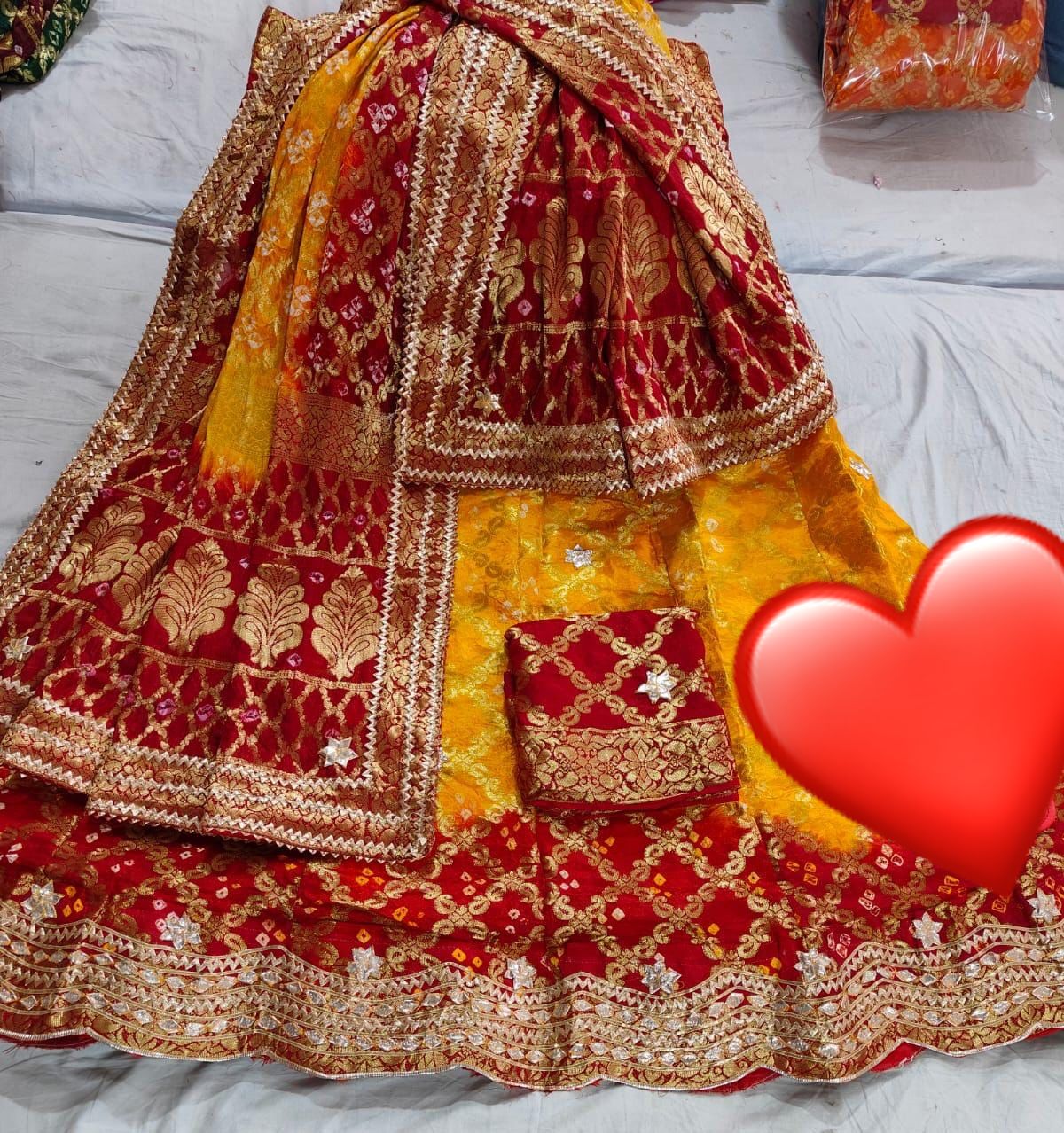 Rajasthani Banarasi Ghadchola Bandhni Lehenga Choli