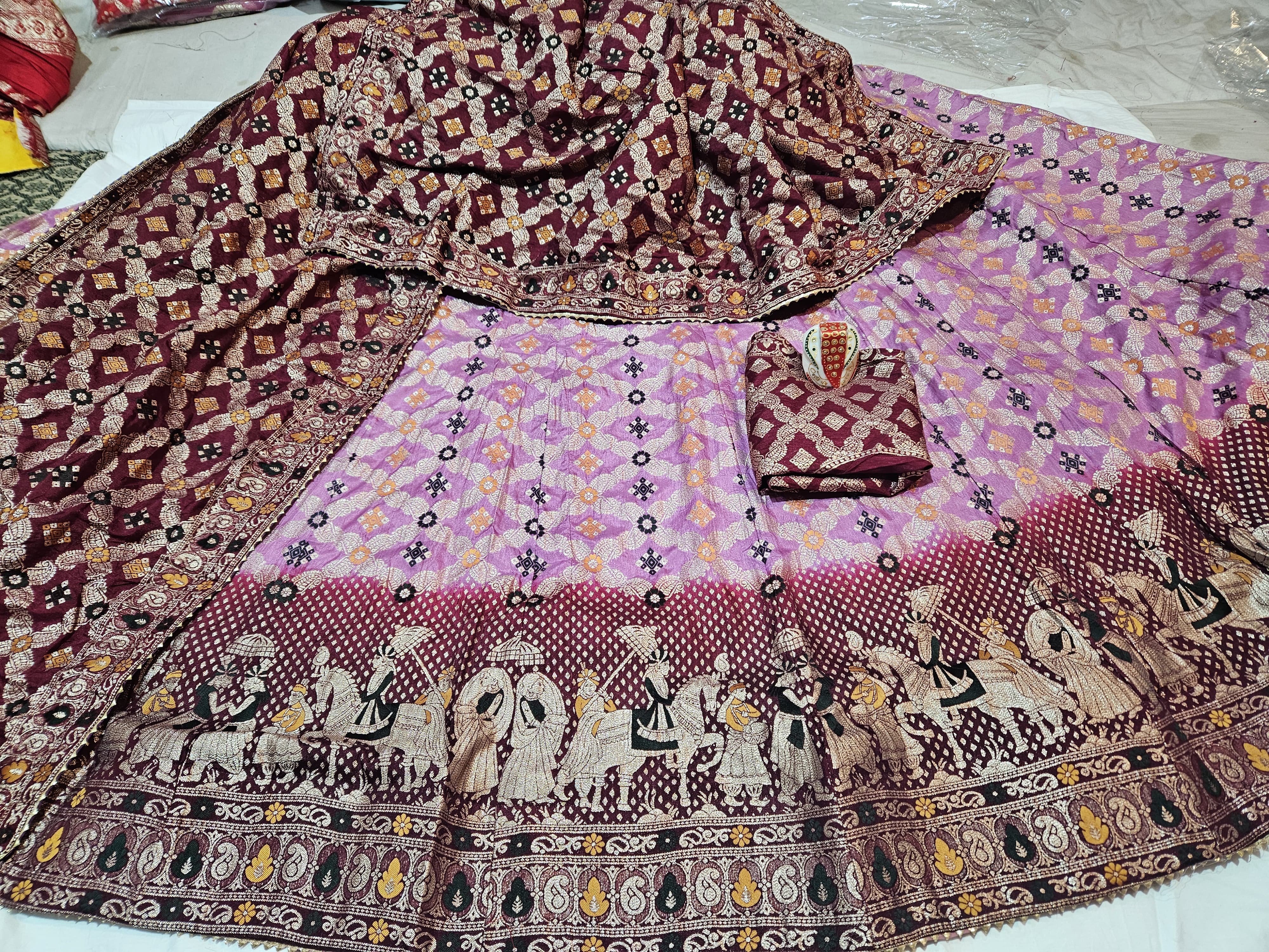 Rajasthani Pure Banarasi Dola Silk Lehenga Choli