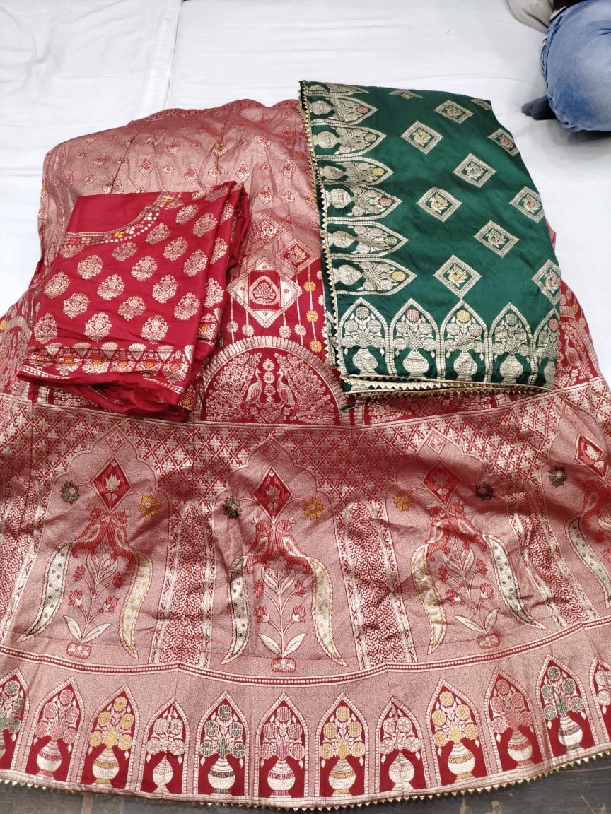 Rajasthani Pure Banarasi Dola Silk Lehenga Choli