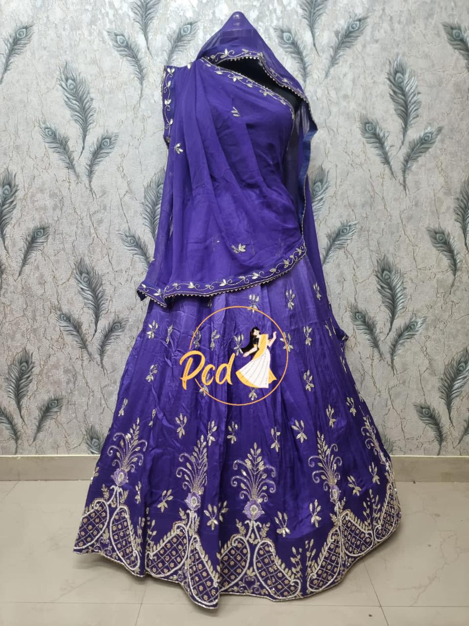 Beautiful Designer Rajasthani Pure Uppda Silk Lehenga Chunni