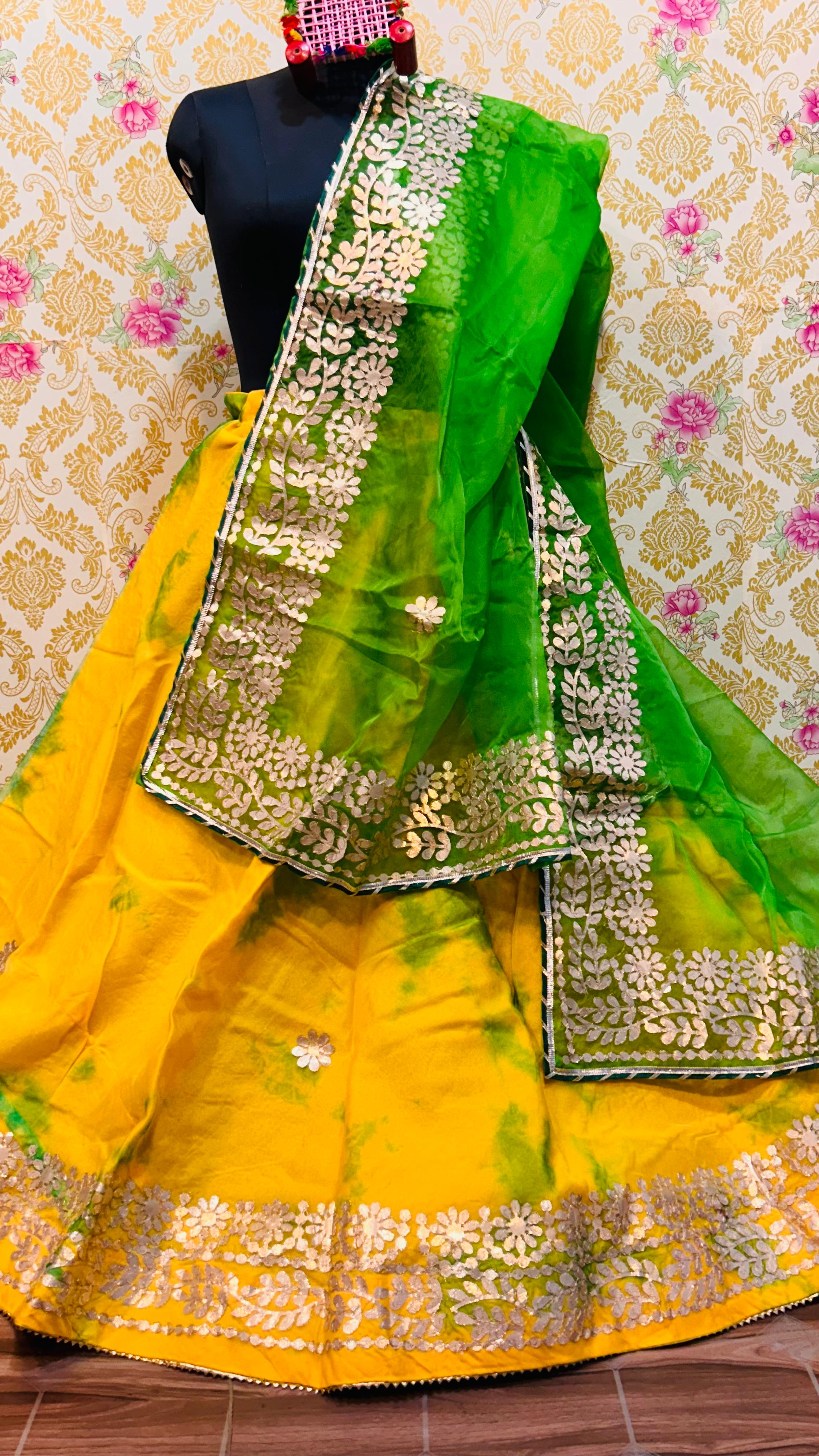 Beautiful Designer Rajasthani Heavy Organza Silk Lehenga Chunni
