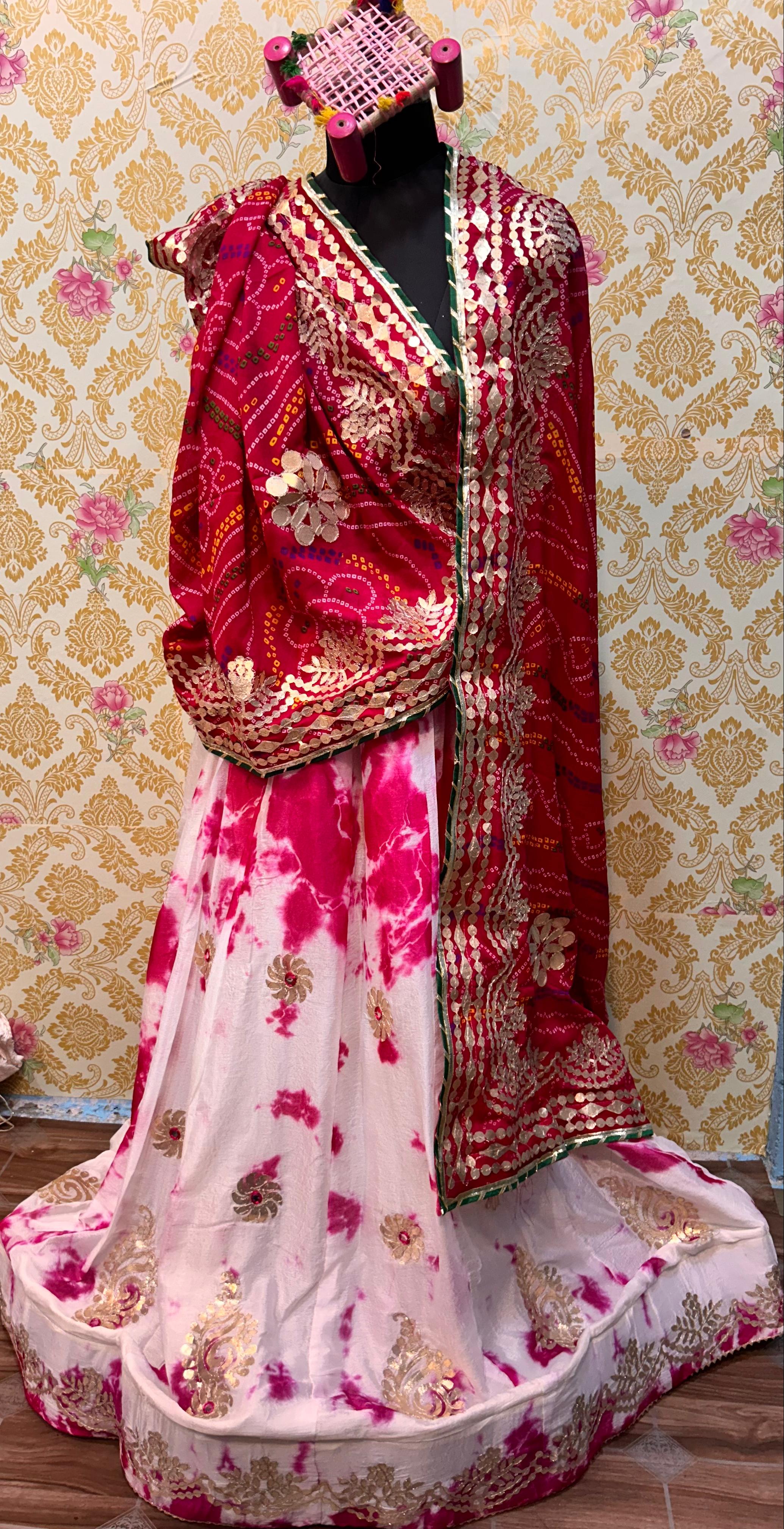 Beautiful Designer Rajasthani Heavy Gottapatti Lehenga Chunni