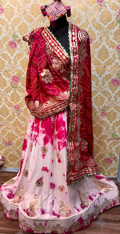 Beautiful Designer Rajasthani Heavy Gottapatti Lehenga Chunni