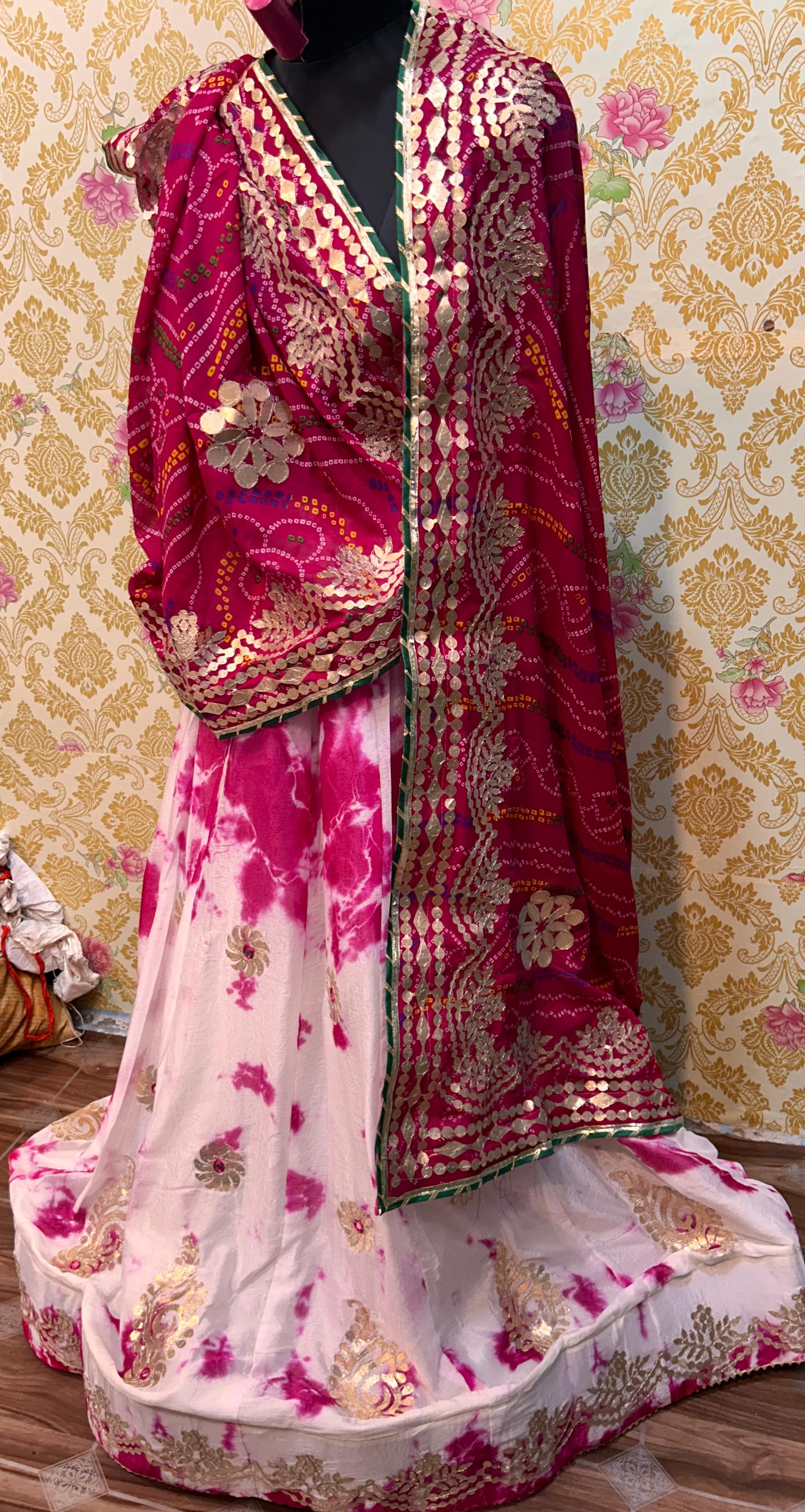 Beautiful Designer Rajasthani Heavy Gottapatti Lehenga Chunni