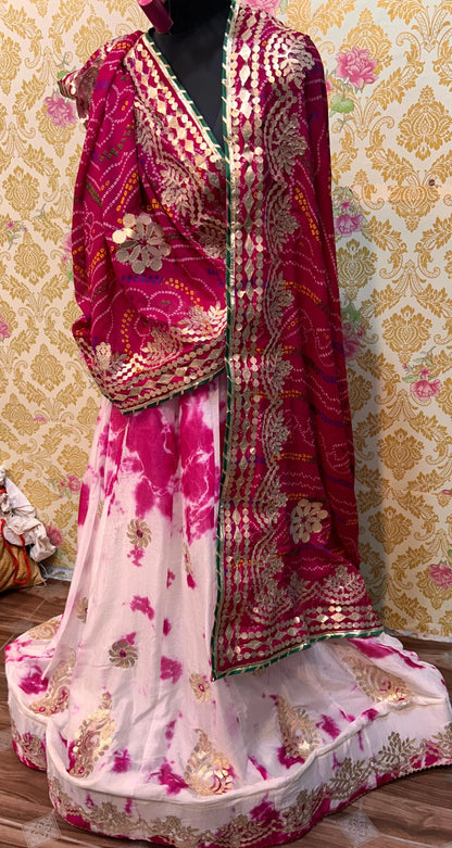 Beautiful Designer Rajasthani Heavy Gottapatti Lehenga Chunni