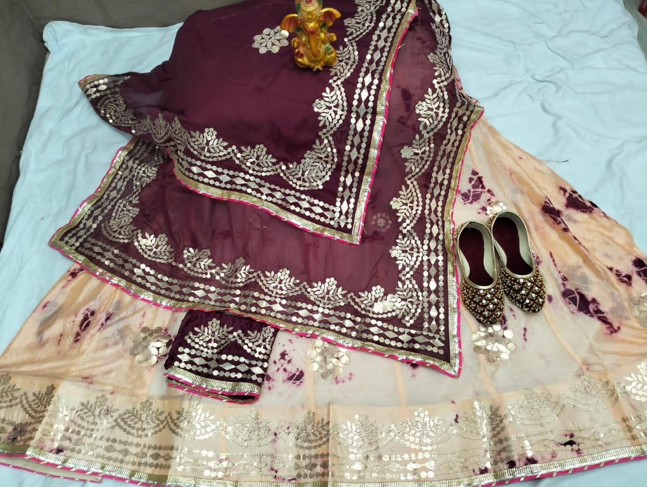 Beautiful Designer Rajasthani Heavy Gottapatti Lehenga Chunni