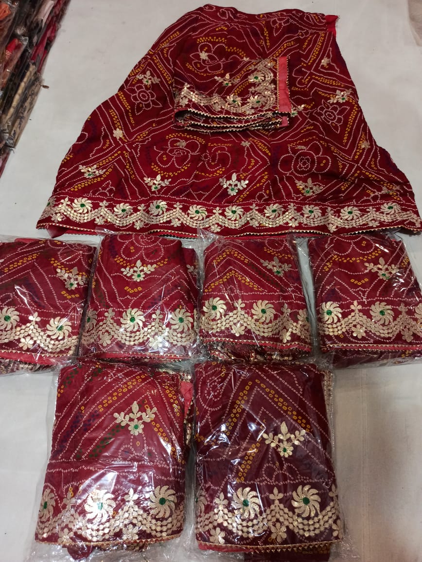 Beautiful Designer Rajasthani Heavy Gottapatti Lehenga Chunni