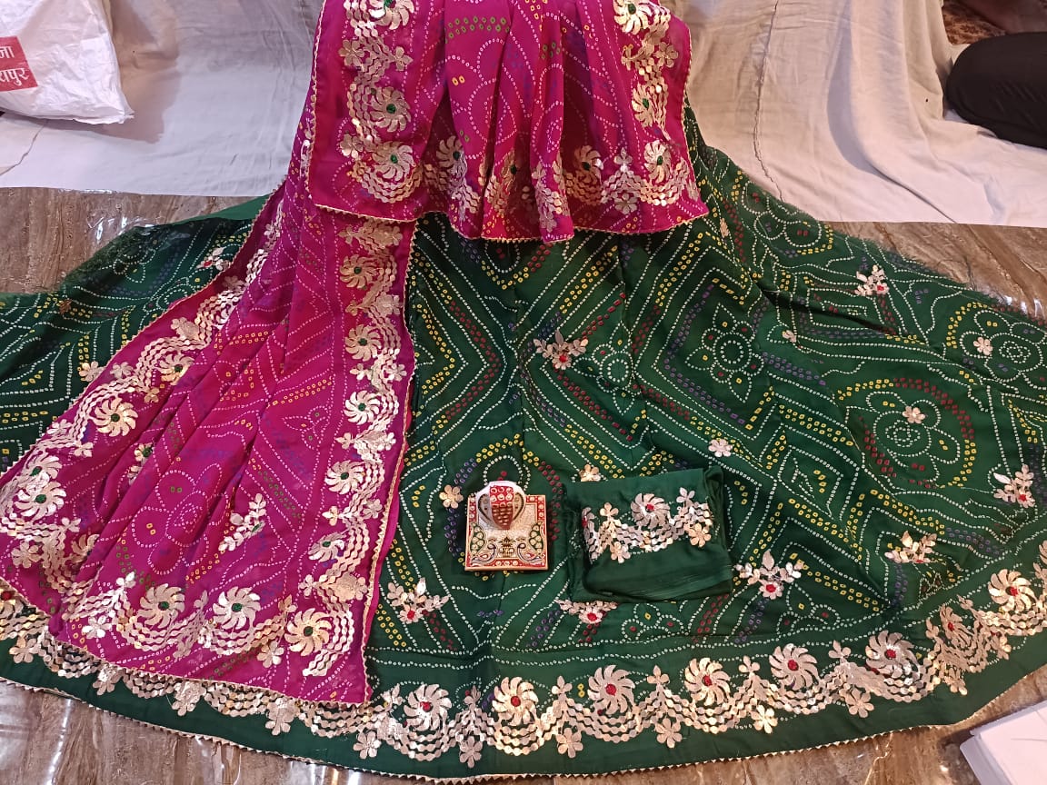 Beautiful Designer Rajasthani Heavy Gottapatti Lehenga Chunni