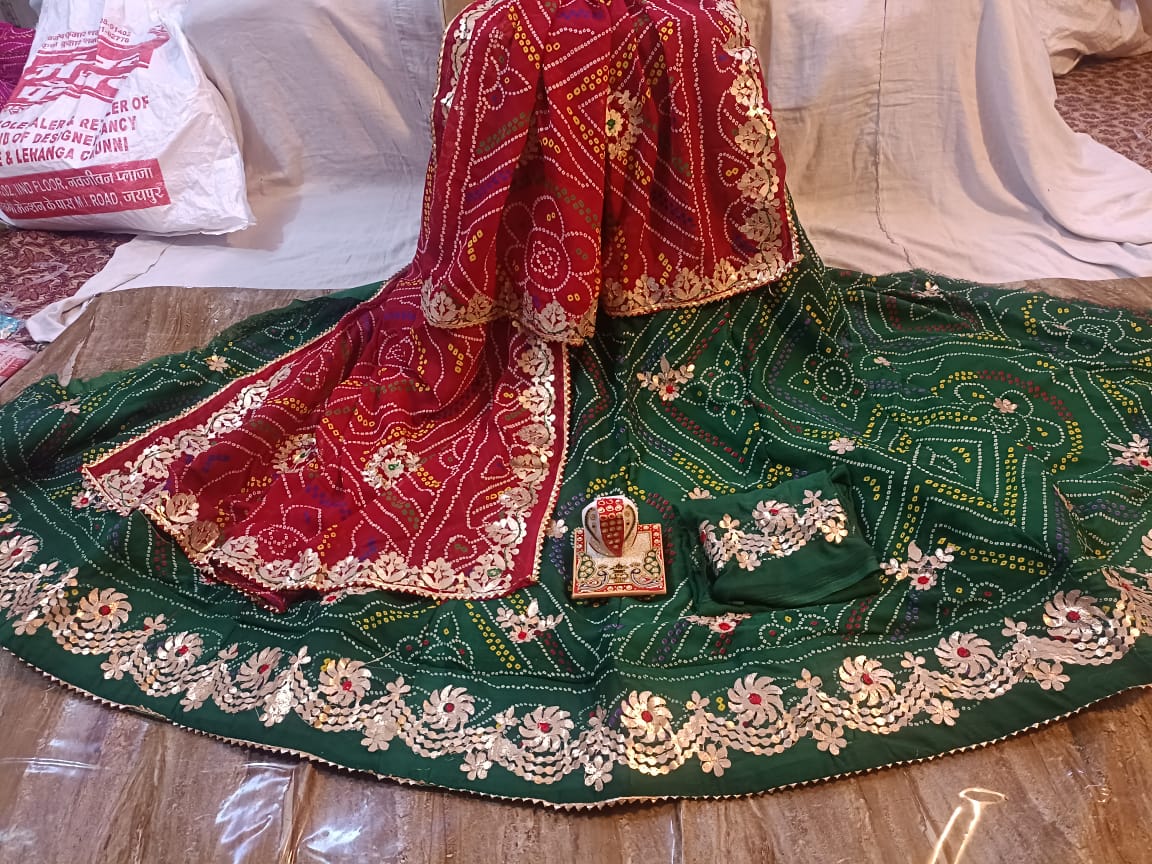 Beautiful Designer Rajasthani Heavy Gottapatti Lehenga Chunni
