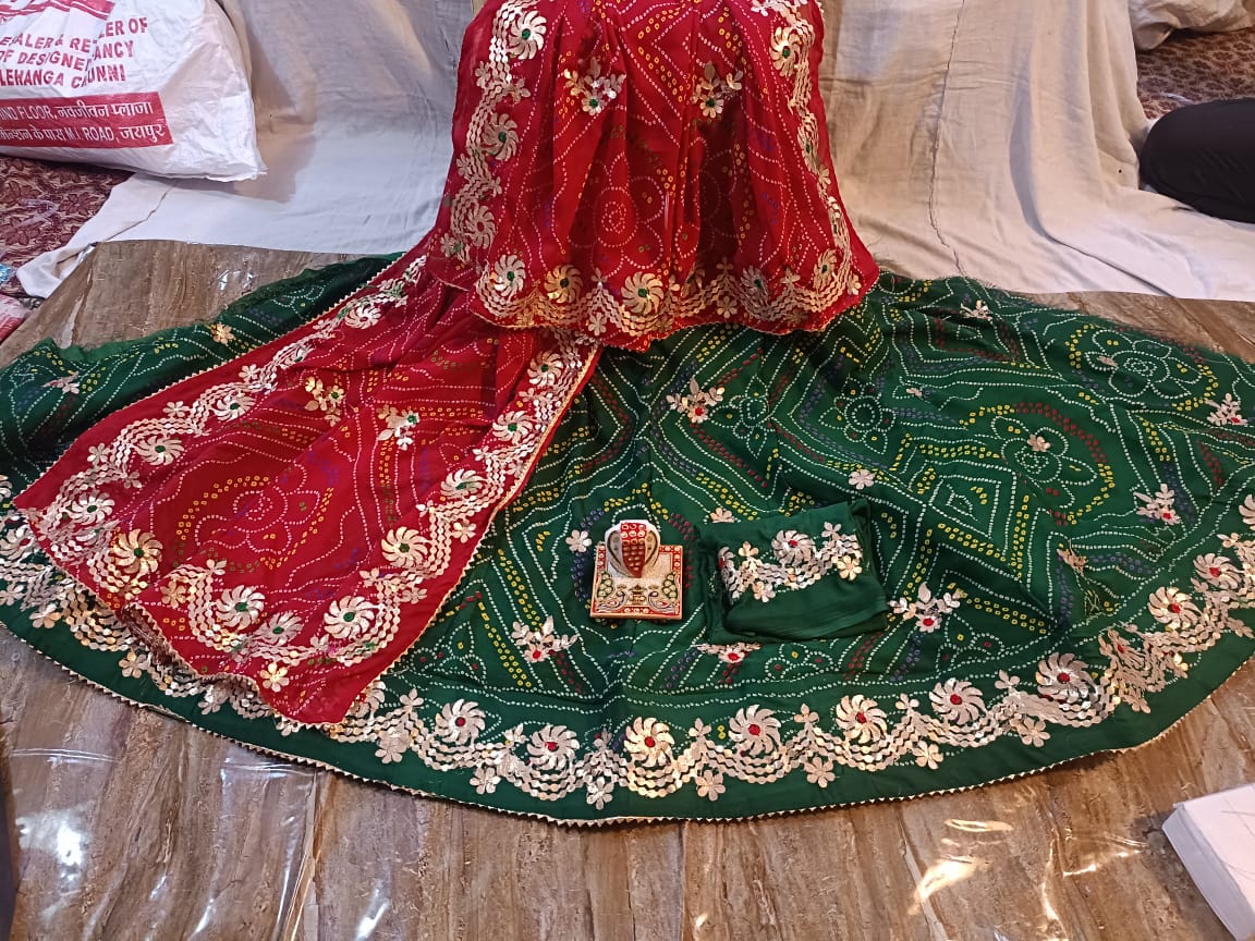 Beautiful Designer Rajasthani Heavy Gottapatti Lehenga Chunni