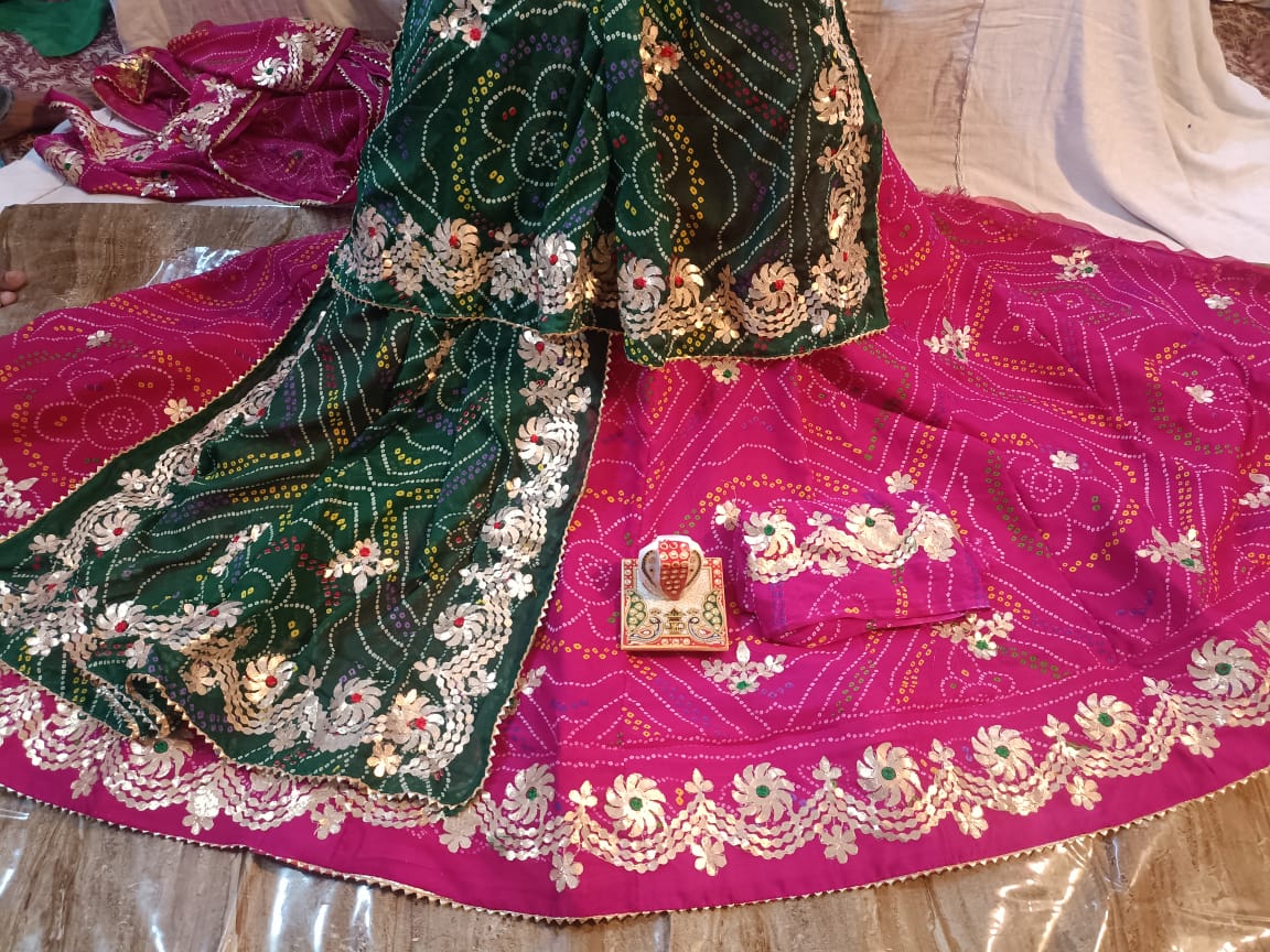 Beautiful Designer Rajasthani Heavy Gottapatti Lehenga Chunni