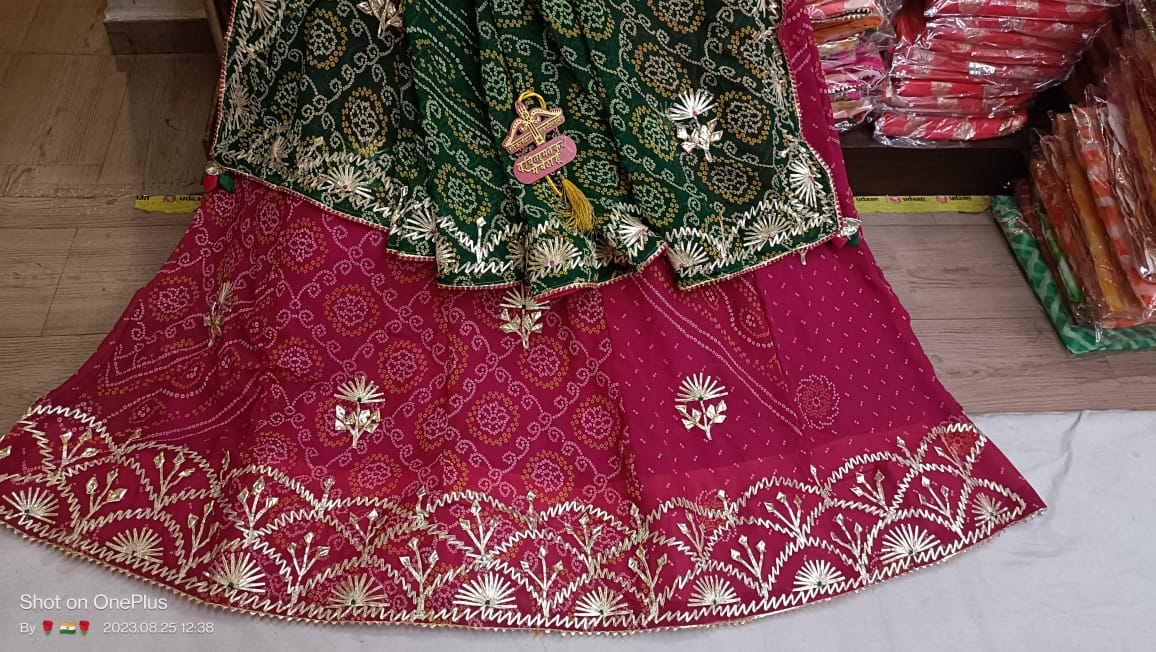 Beautiful Designer Rajasthani Heavy Gottapatti Lehenga Chunni