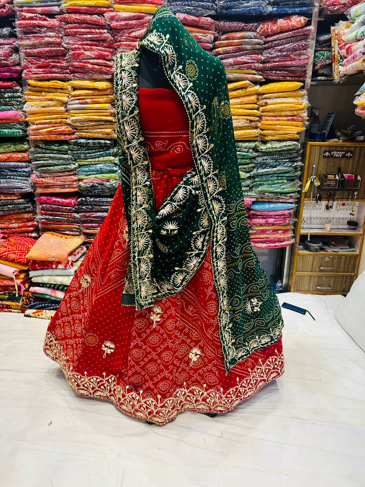 Beautiful Designer Rajasthani Heavy Gottapatti Lehenga Chunni