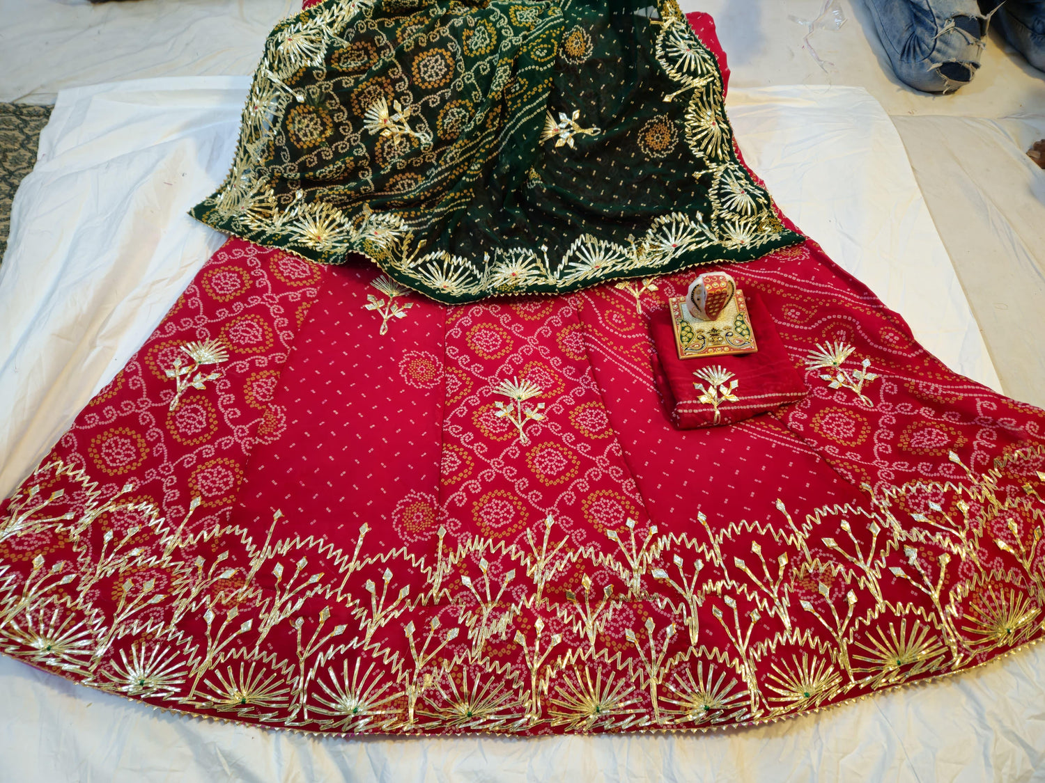 Beautiful Designer Rajasthani Heavy Gottapatti Lehenga Chunni
