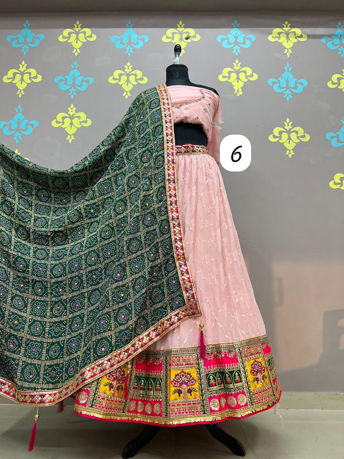 Beautiful Designer Rajasthani Heavy Georgette Lehenga Choli