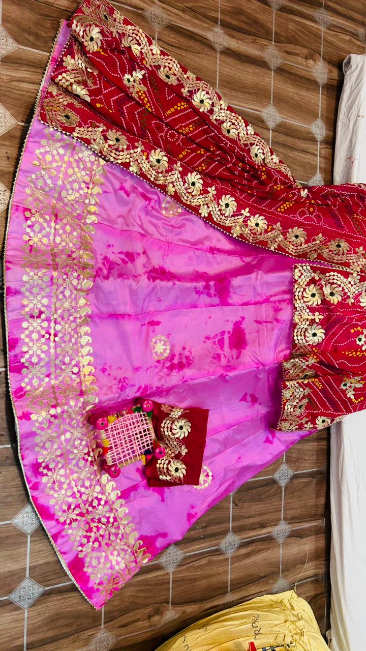 Beautiful Designer Rajasthani Heavy Gottapatti Lehenga Chunni