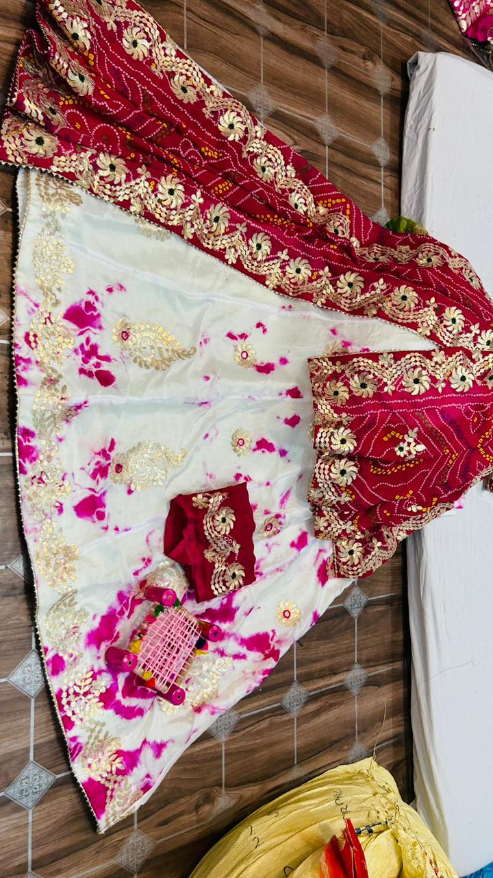Beautiful Designer Rajasthani Heavy Gottapatti Lehenga Chunni