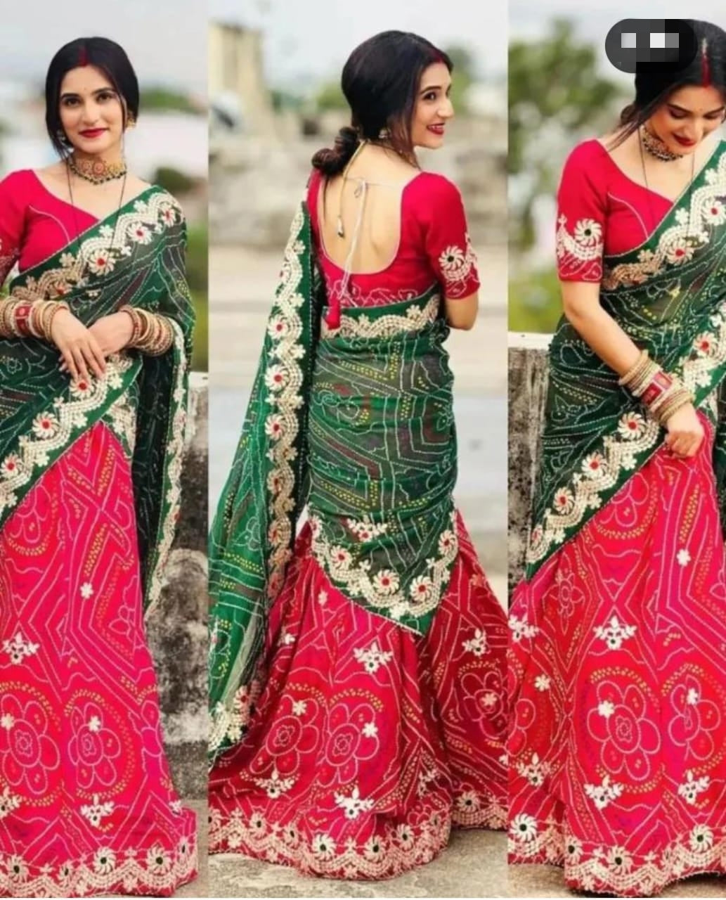 Beautiful Designer Rajasthani Heavy Gottapatti Lehenga Chunni