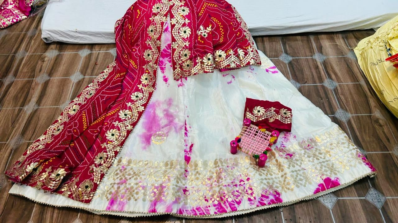 Beautiful Designer Rajasthani Heavy Gottapatti Lehenga Chunni