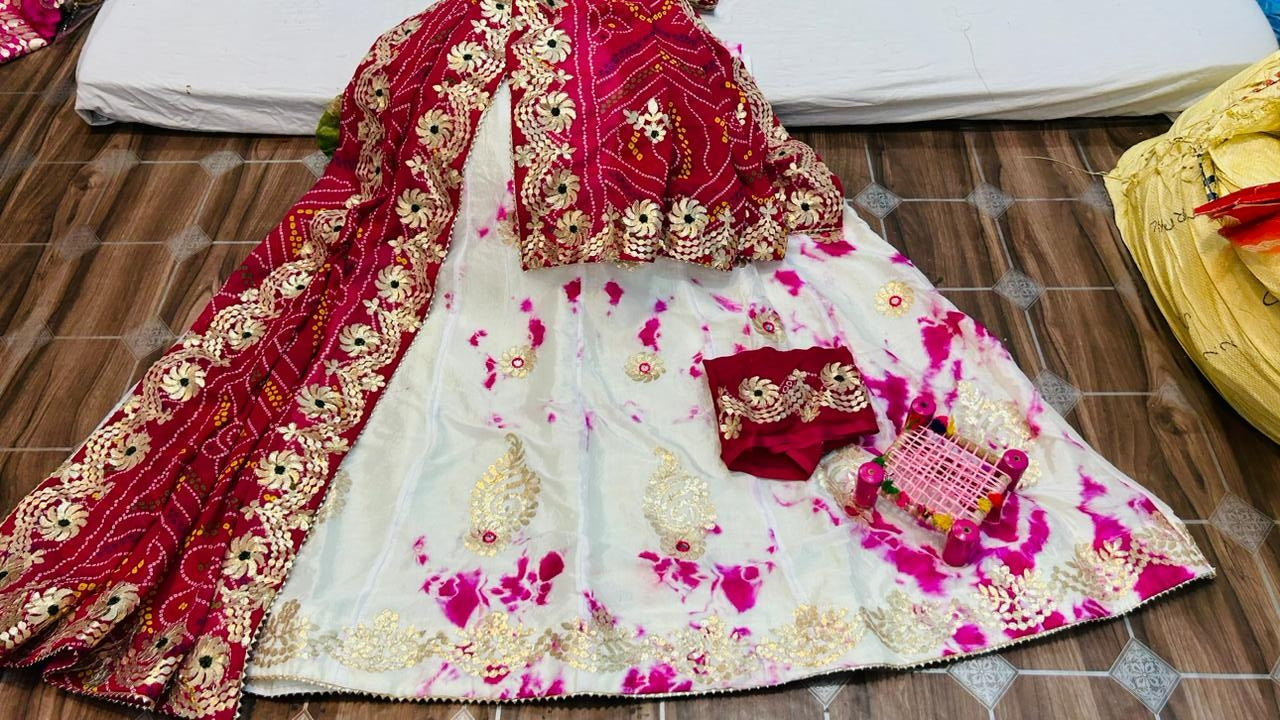 Beautiful Designer Rajasthani Heavy Gottapatti Lehenga Chunni