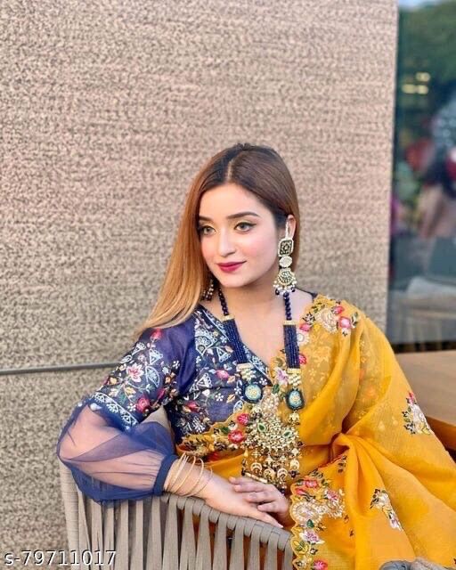 Beautiful Designer Soft Tissu Organza Silk Saree