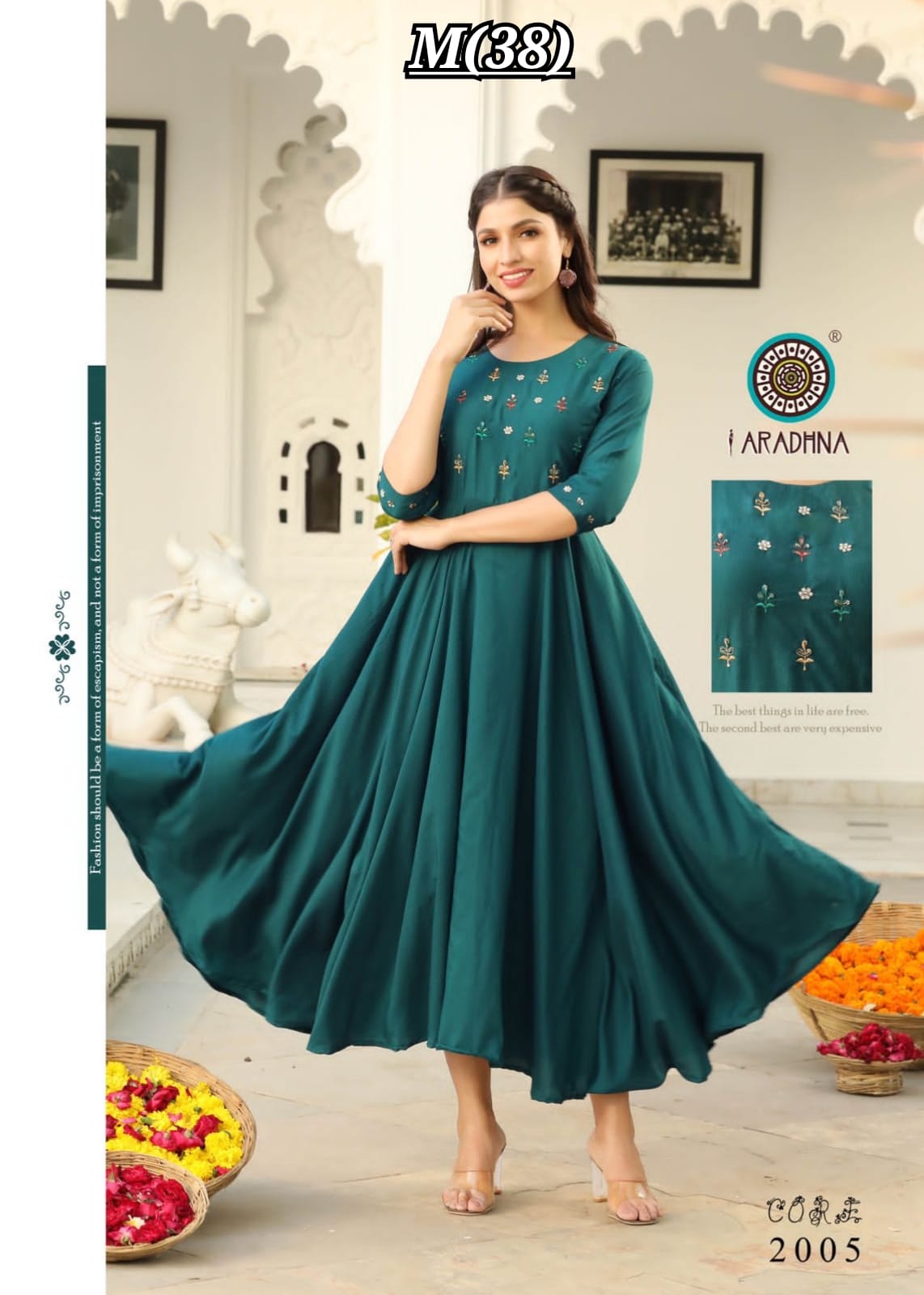 Aradhana Core Vol 1 Cotton Silk Flair Designer Kurtis