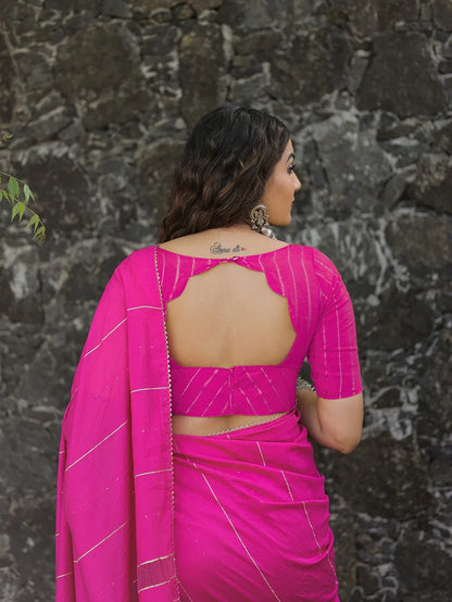 Beautiful Designer Chanderi Cotton Saree