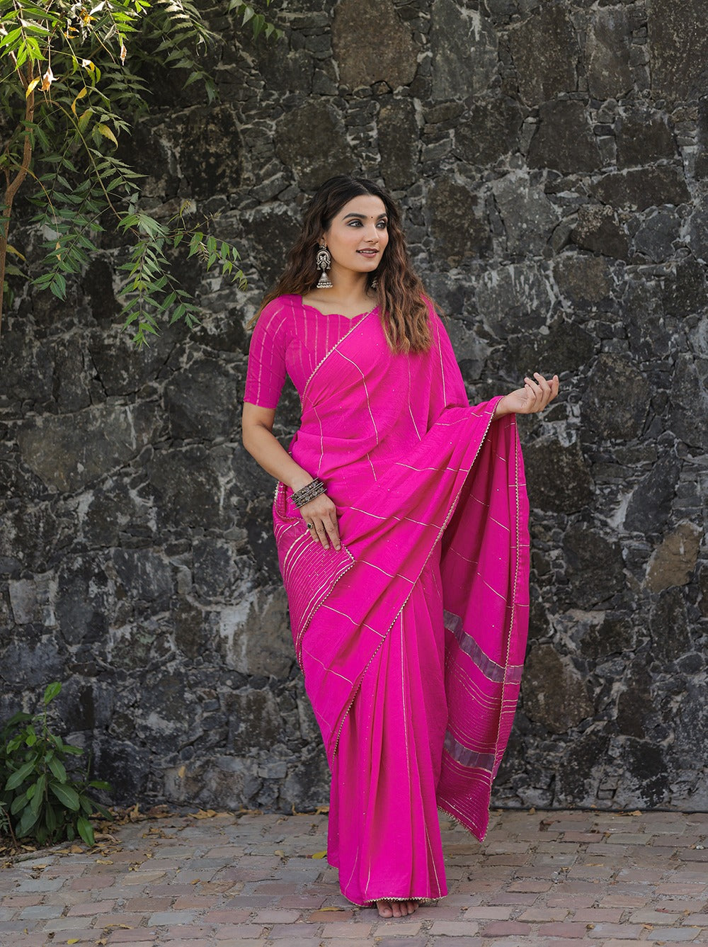 Beautiful Designer Chanderi Cotton Saree