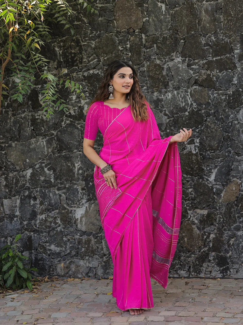 Beautiful Designer Chanderi Cotton Saree
