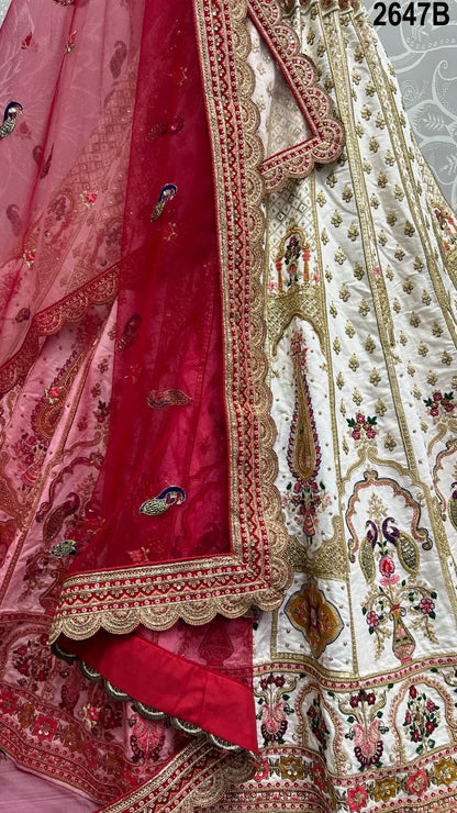 Beautiful Designer Bridal Heavy Silk Lehenga Choli