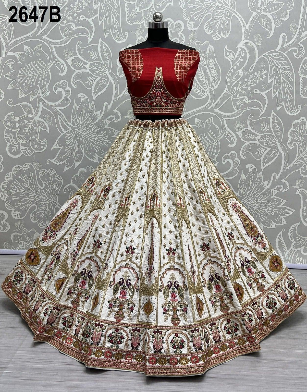 Beautiful Designer Bridal Heavy Silk Lehenga Choli