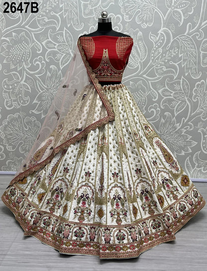 Beautiful Designer Bridal Heavy Silk Lehenga Choli