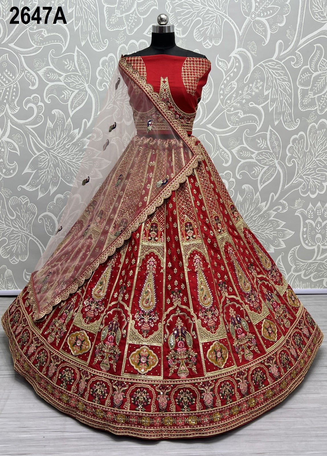 Beautiful Designer Bridal Heavy Silk Lehenga Choli
