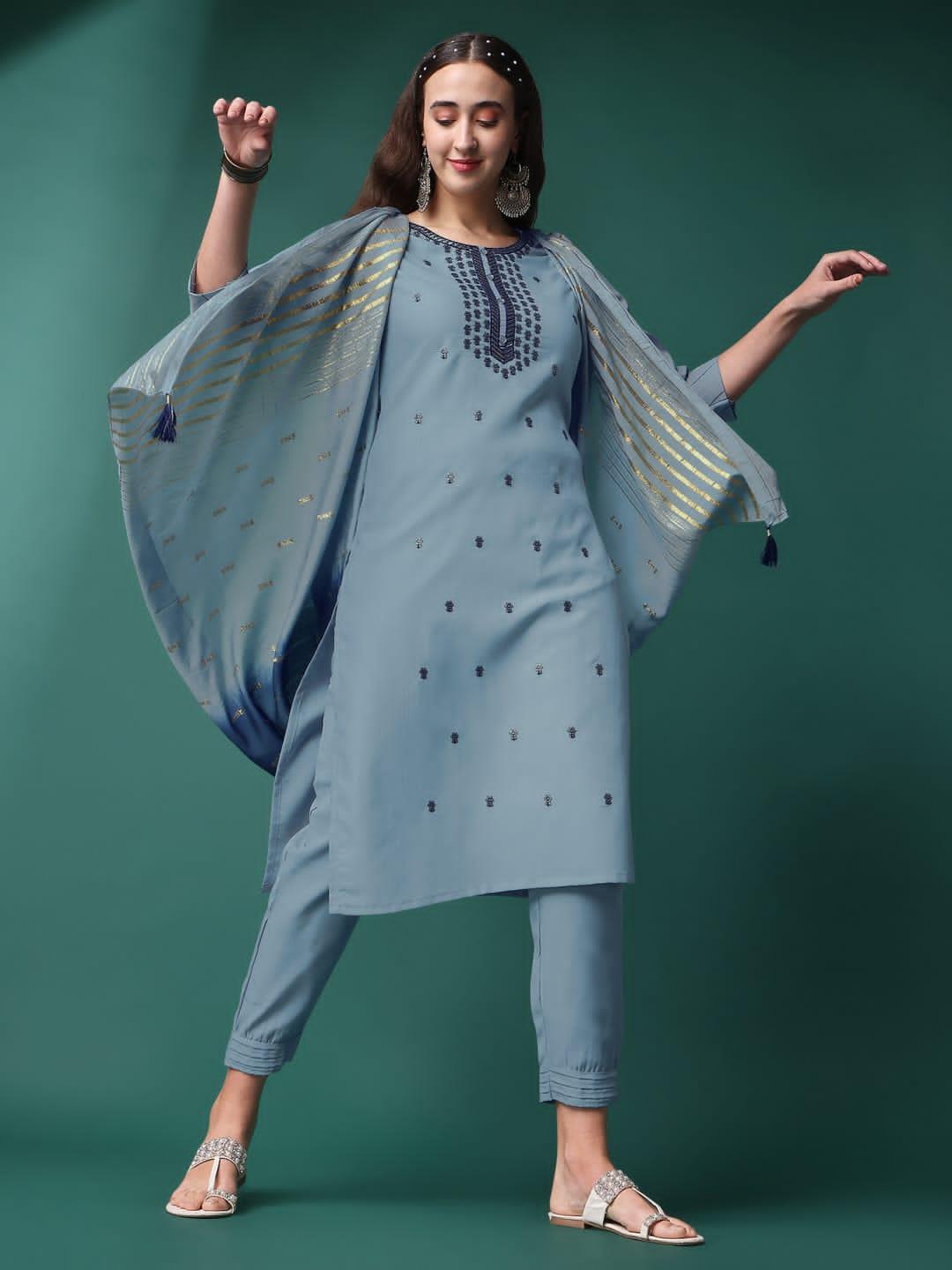 Beautiful Designer Kurti Pant With Dupatta