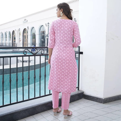 Beautiful Designer Cotton Kurti Pant With Dupatta