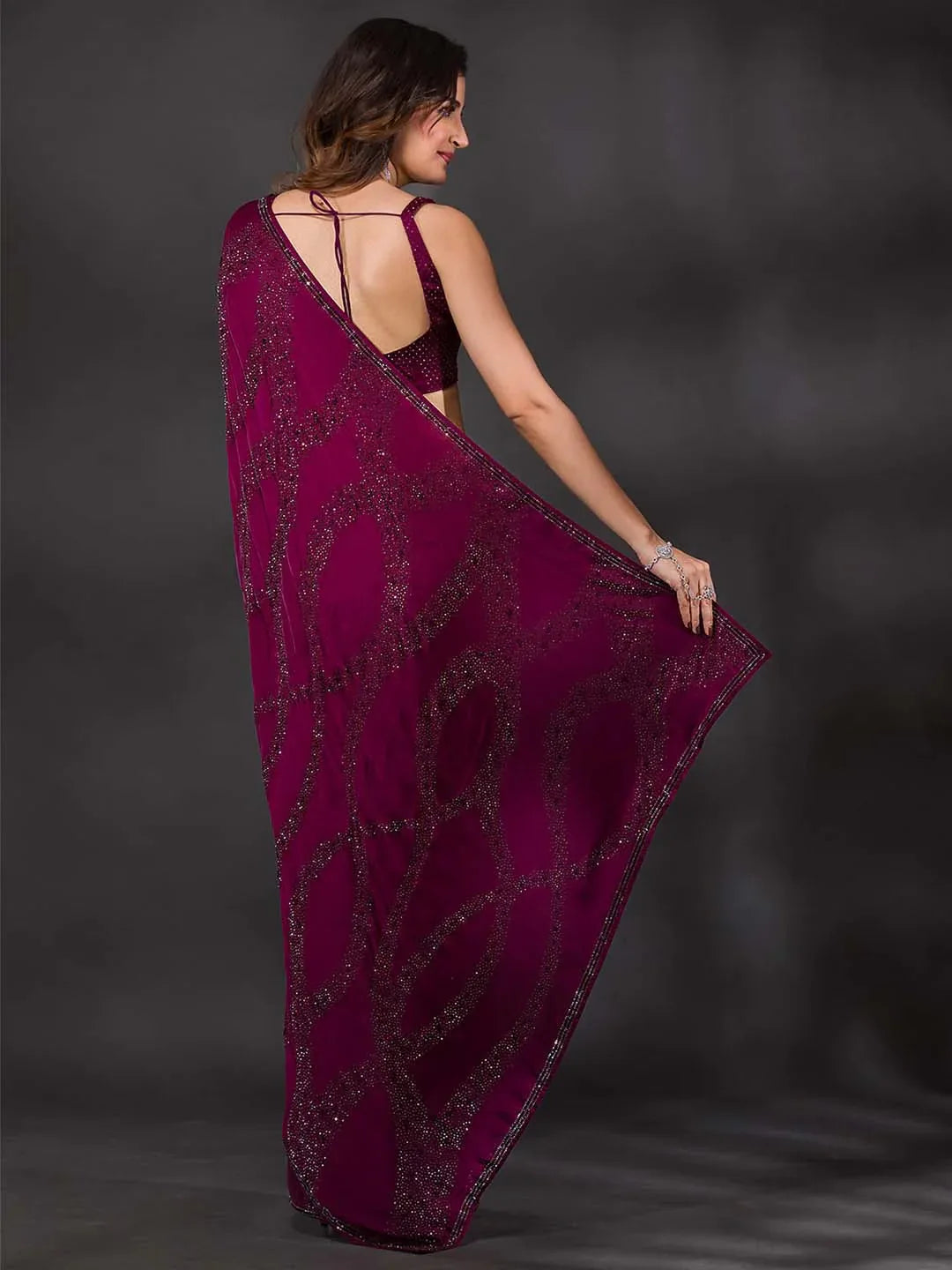 Beautiful Designer Sequence Saree