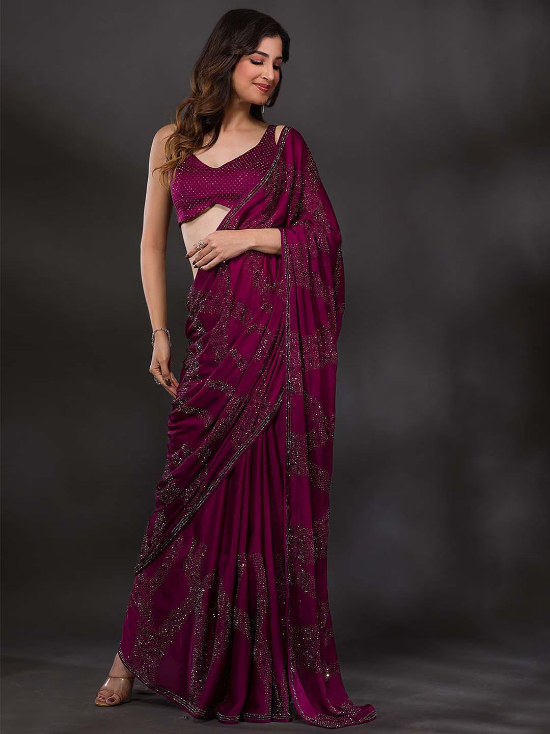 Beautiful Designer Sequence Saree
