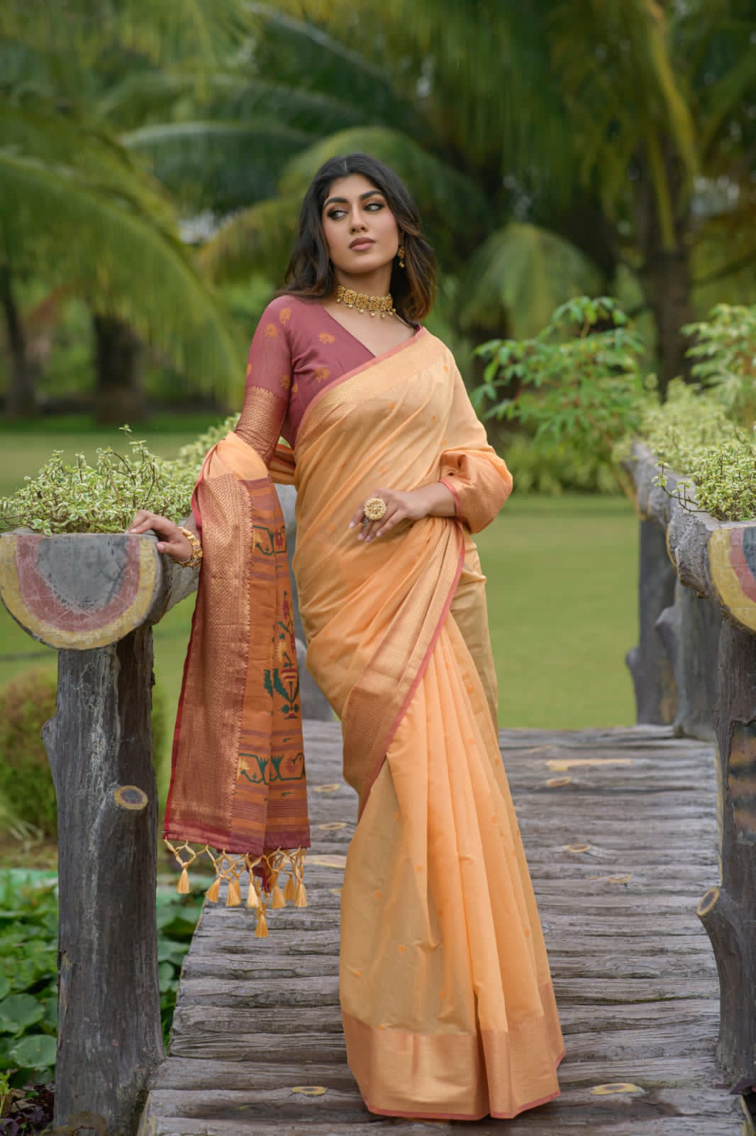 Beautiful Designer Premium Chanderi Silk Saree
