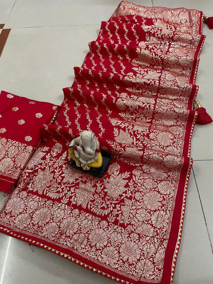 Beautiful Designer Premium Soft Dola Silk Saree