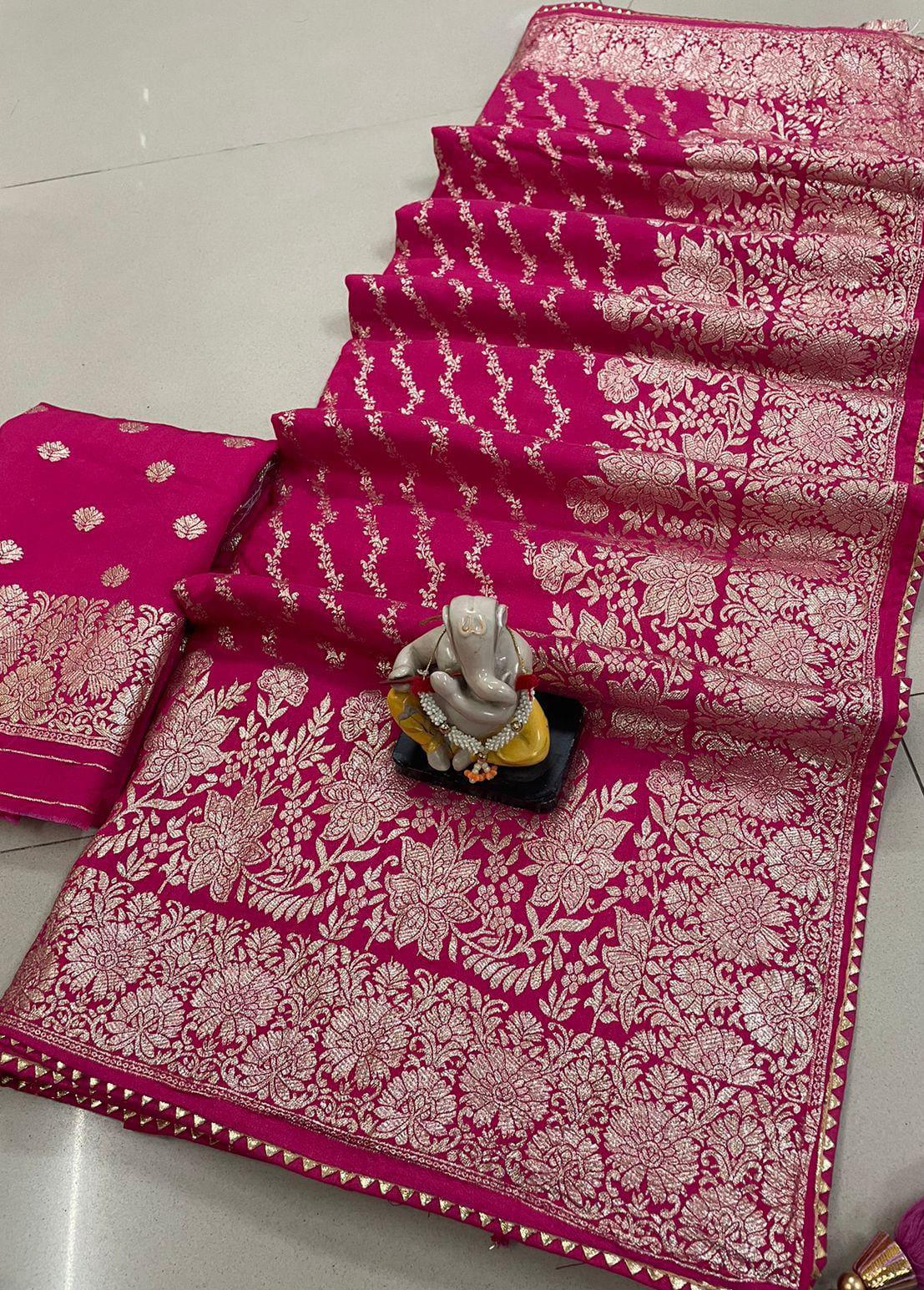 Beautiful Designer Premium Soft Dola Silk Saree
