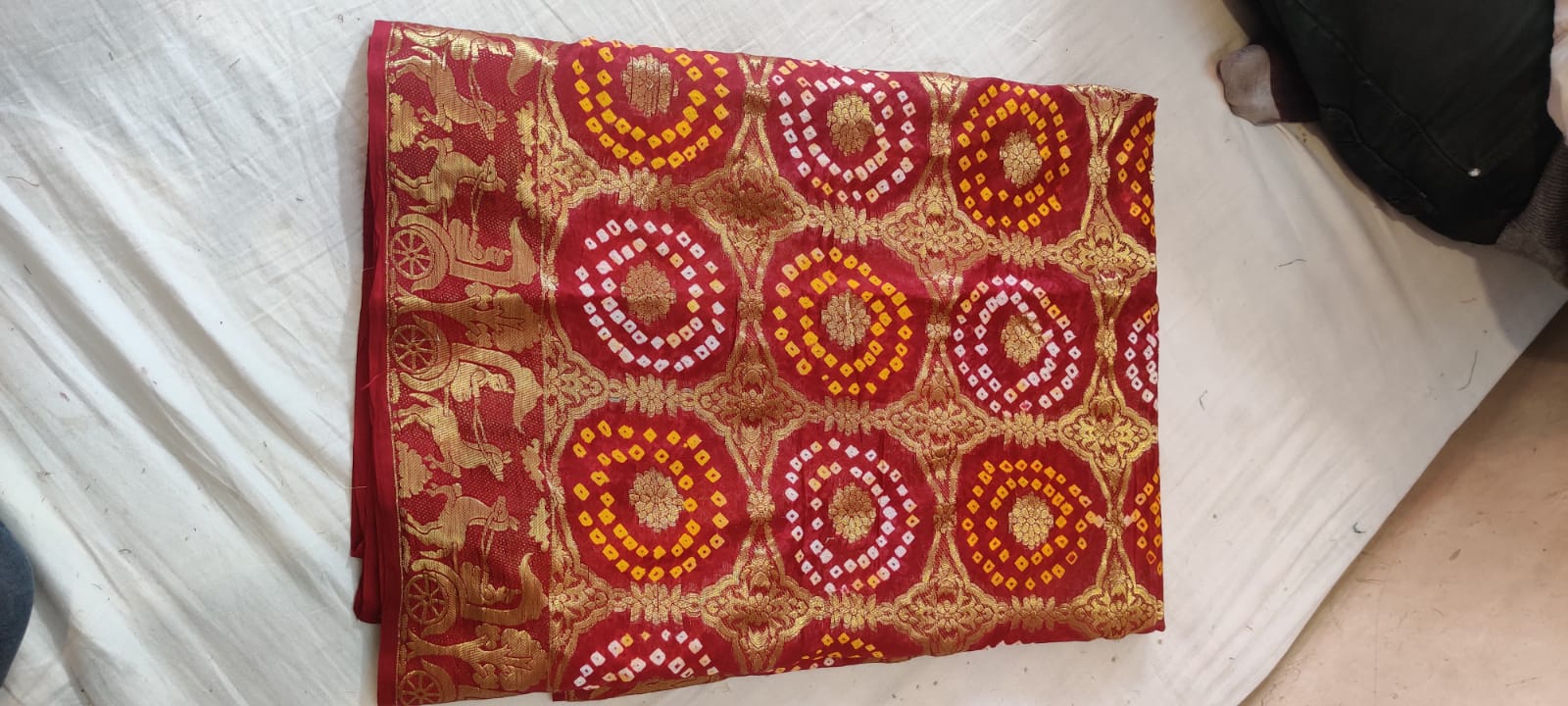 Beautiful Designer Bandhej Ghadchola Banarasi Silk Saree