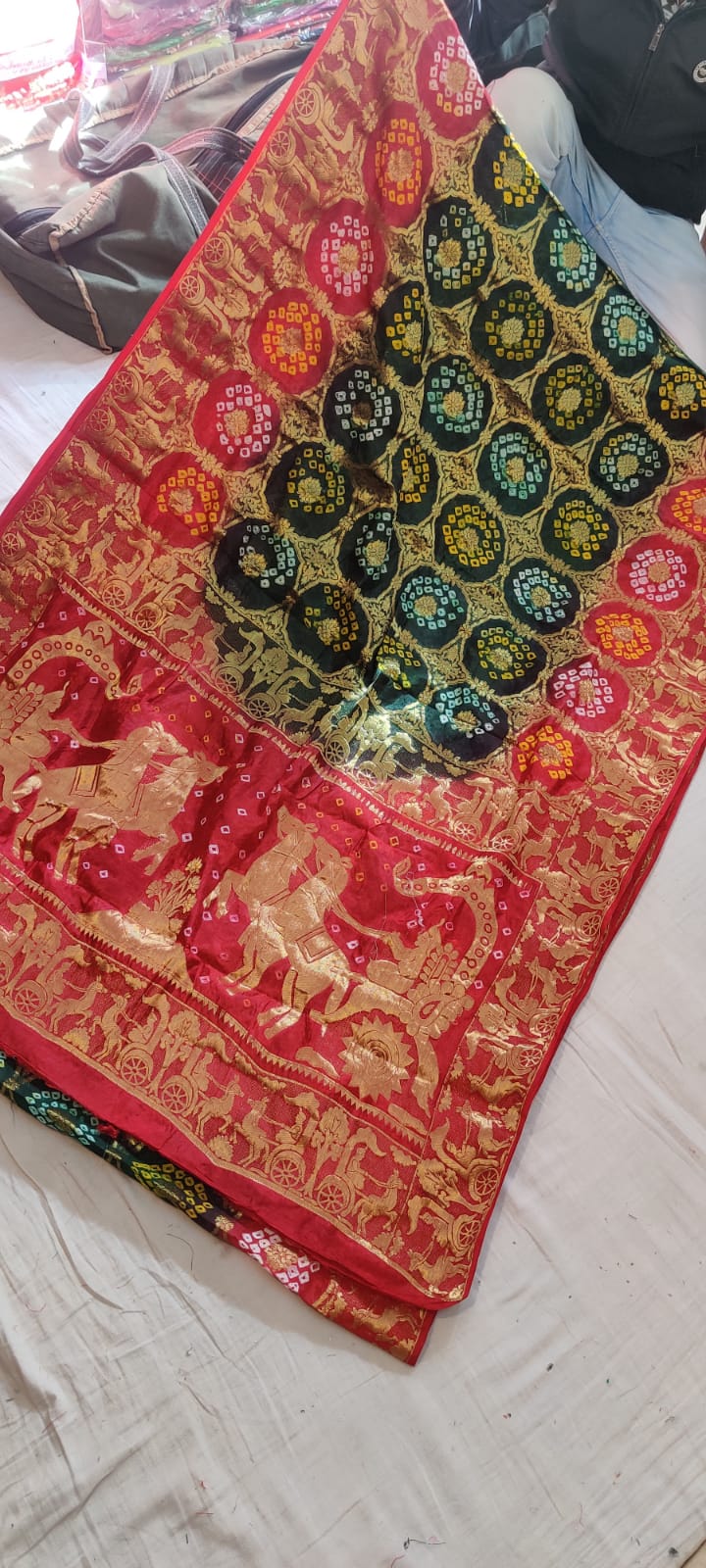 Beautiful Designer Bandhej Ghadchola Banarasi Silk Saree