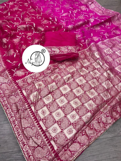 Beautiful Designer Pure Russian Dola Silk Saree