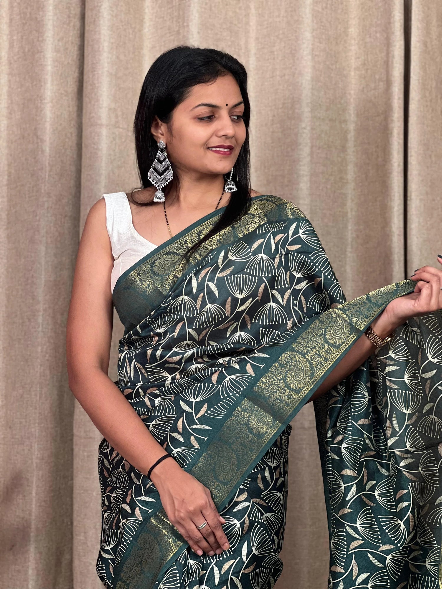 Beautiful Designer Soft Soft Tushar Silk Slub Saree