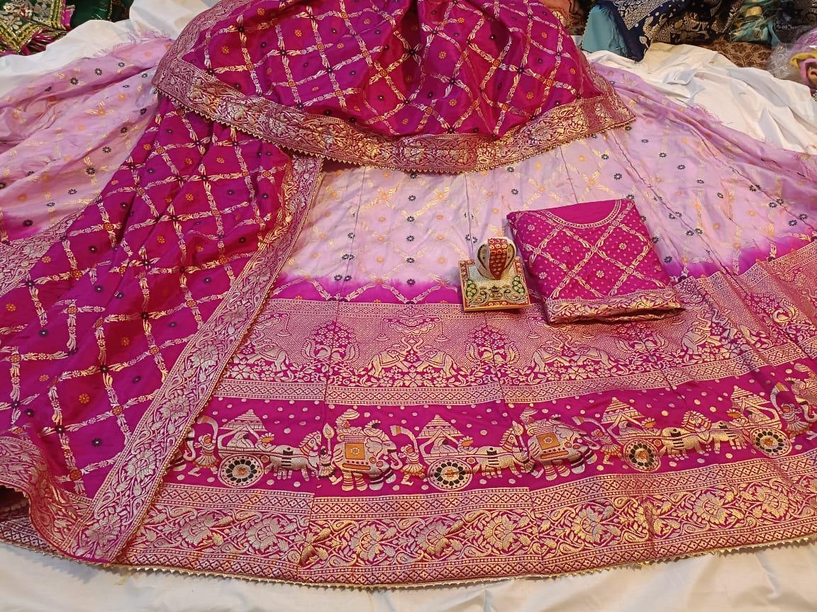 Beautiful Designer Pure Banarasi Dolo Silk Lehenga Choli