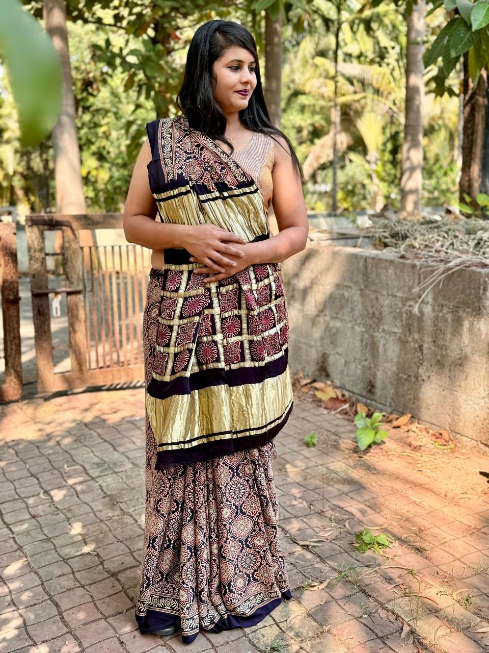 Beautiful Designer Nakshi Gajji Soft Silk Lagdi Patta Saree