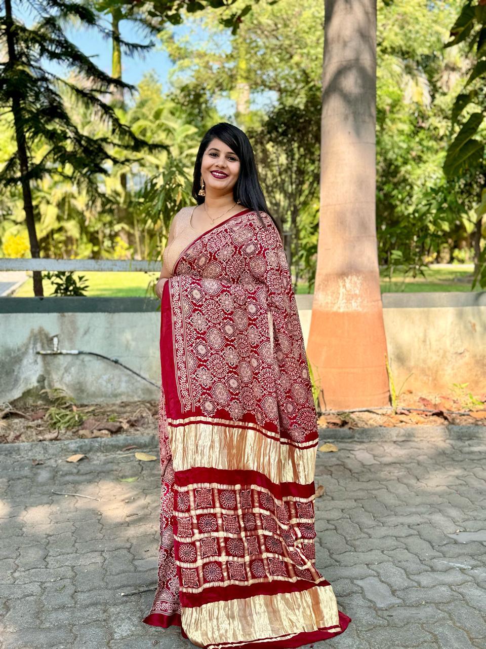 Beautiful Designer Nakshi Gajji Soft Silk Lagdi Patta Saree