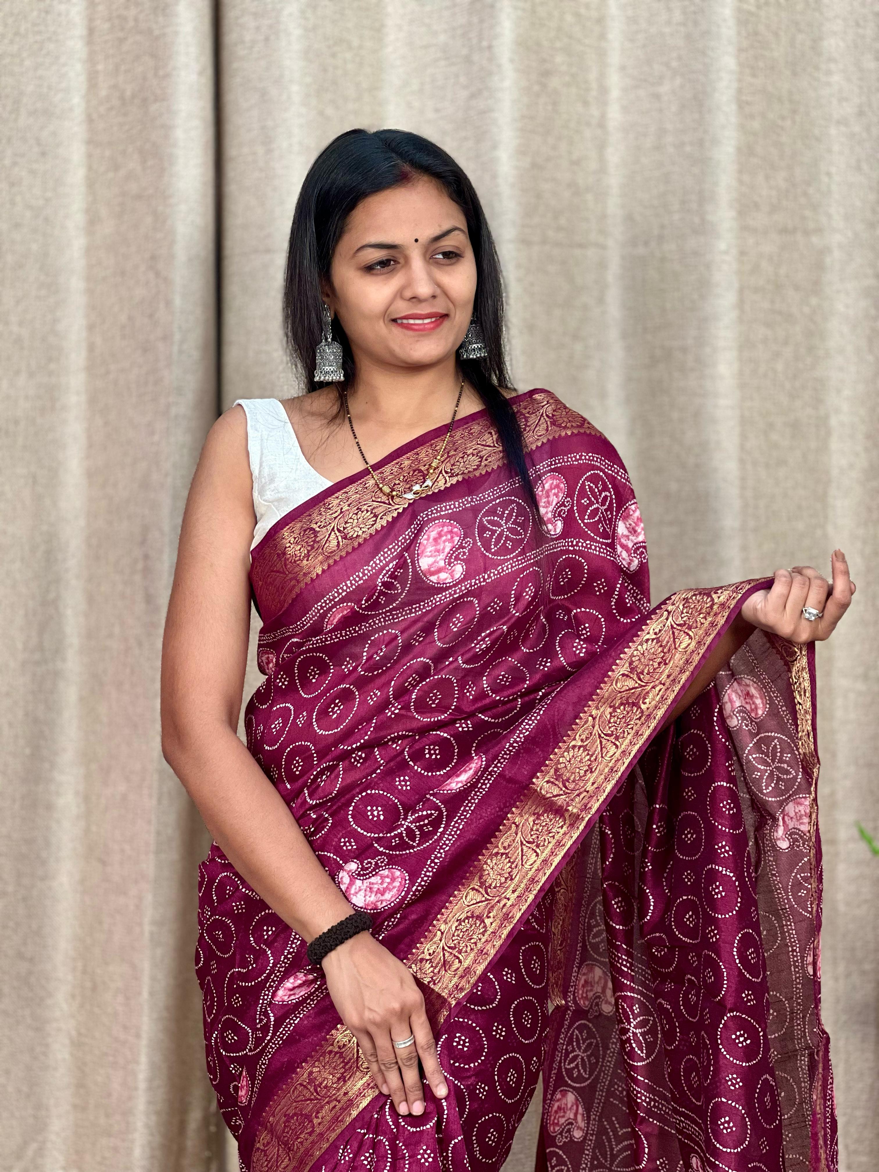 Beautiful Designer Soft Tushar Silk Slub Saree