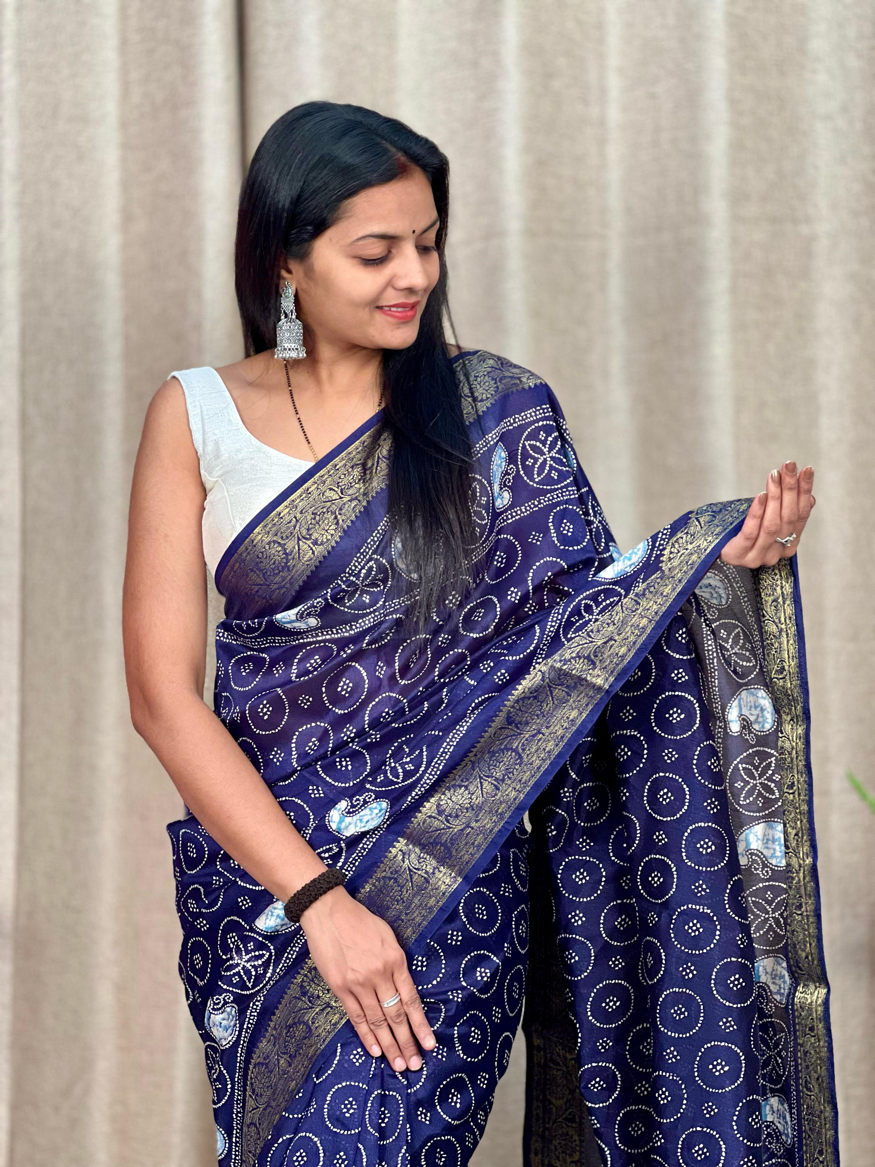 Beautiful Designer Soft Tushar Silk Slub Saree